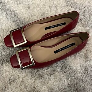 NWT Red Loafer/flats (1 inch heel)